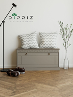 Обувница 91х42х40, Индра, тумба для обуви, с сиденьем, банкетка, в прихожую, МДФ, серый, Dipriz