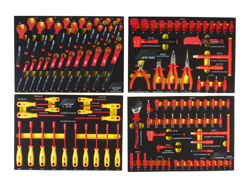 JTC-I4115S - Набор инструментов 115 предметов изолированных комплект JTC - 
№1  I1044 (44 предмета),
№2  I2026 (26 предметов),
№3  I3018 (18 предметов),
№4  I4027 (27 предметов).