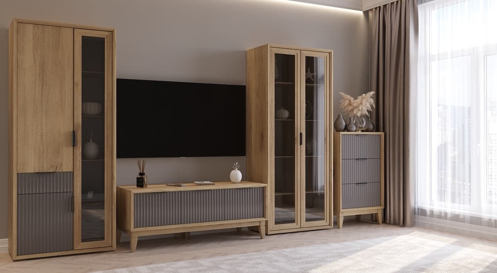 Комод Тифани - 6, дуб золотой