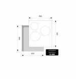 Встраиваемая электрическая панель LEX EVI 430 BL (q)