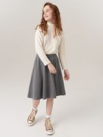 Юбка для девочки в школу AT814 серый
