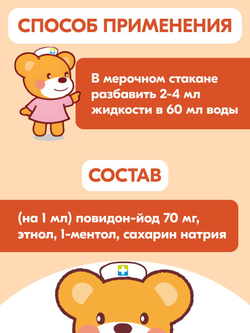 Жидкость для полоскания полости рта и горла Povidone