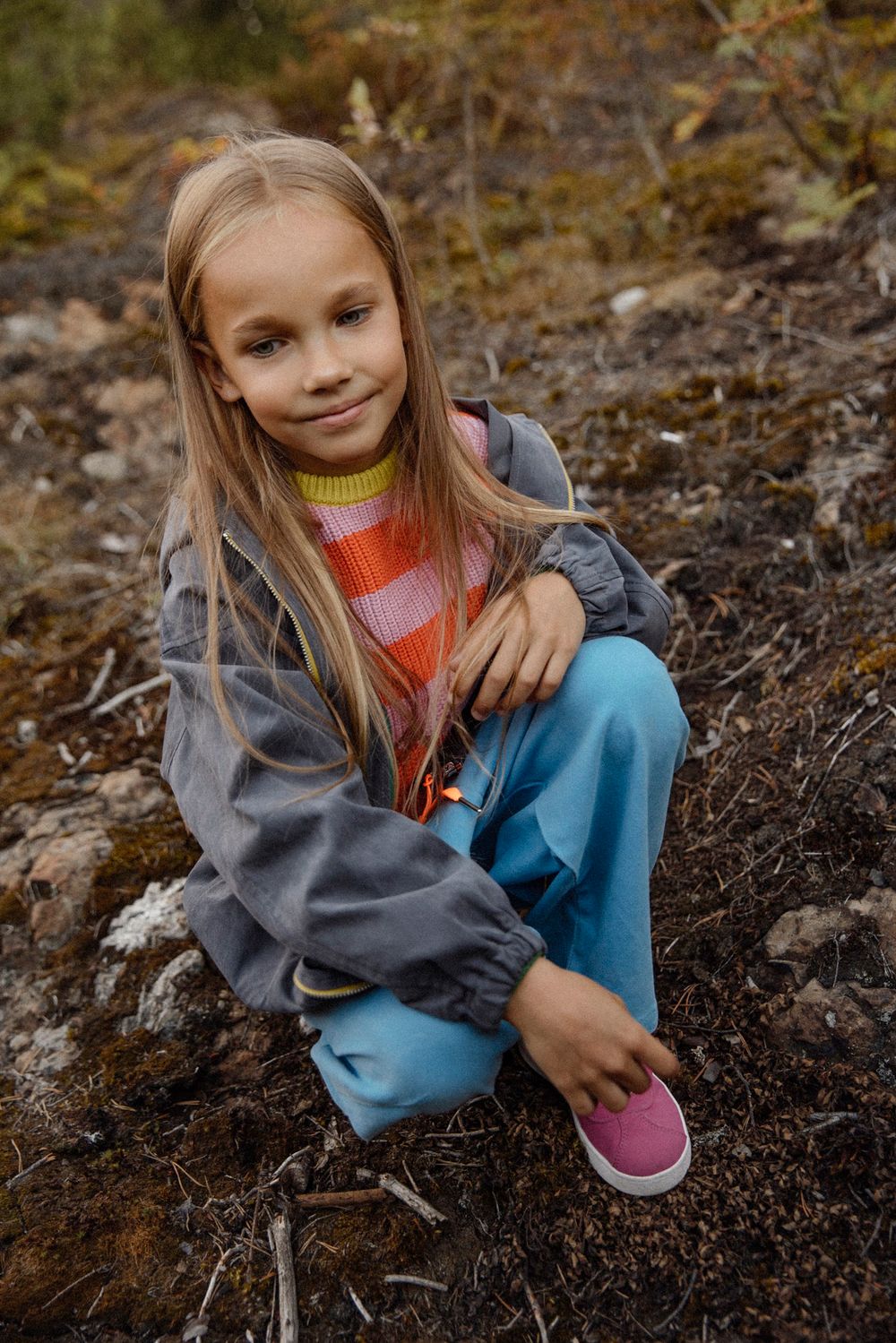 Ветровка цвета грозы с вышивкой "Французский бульдог"