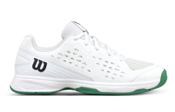 Детские теннисные кроссовки Wilson Rush Pro Jr - white/white/bosphorus