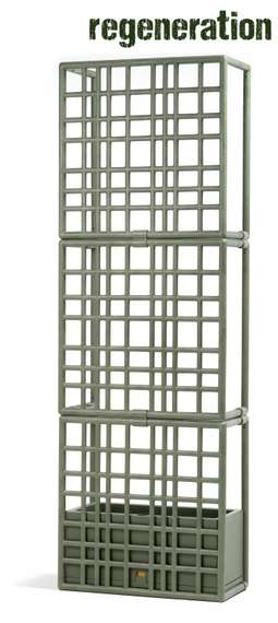 Кашпо пластиковое модульное Sipario 3, цвет кактус