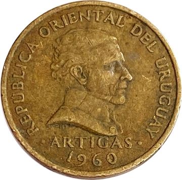 2 сентесимо 1960 Уругвай