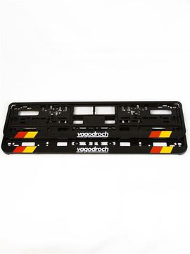 Пластиковая рамка номера с защелкой "Vagodroch" (Черная)