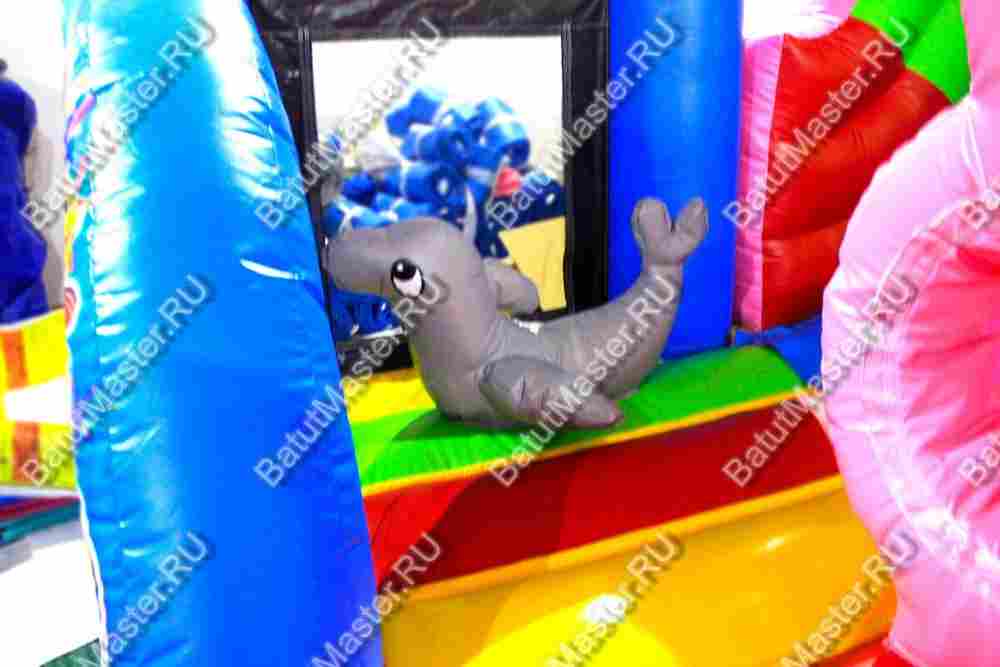 Батут-горка "Приключения рыбки" 7*5*6 м