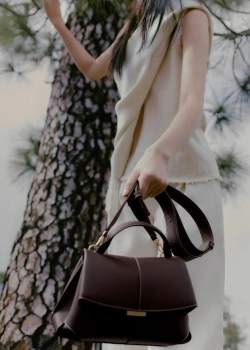 POLENE СУМКА MOKKI MINI, ТЕМНО-КОРИЧНЕВЫЙ