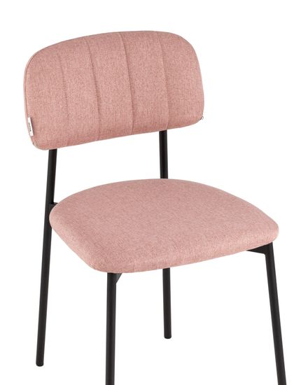 Стул Майло рогожка розовый