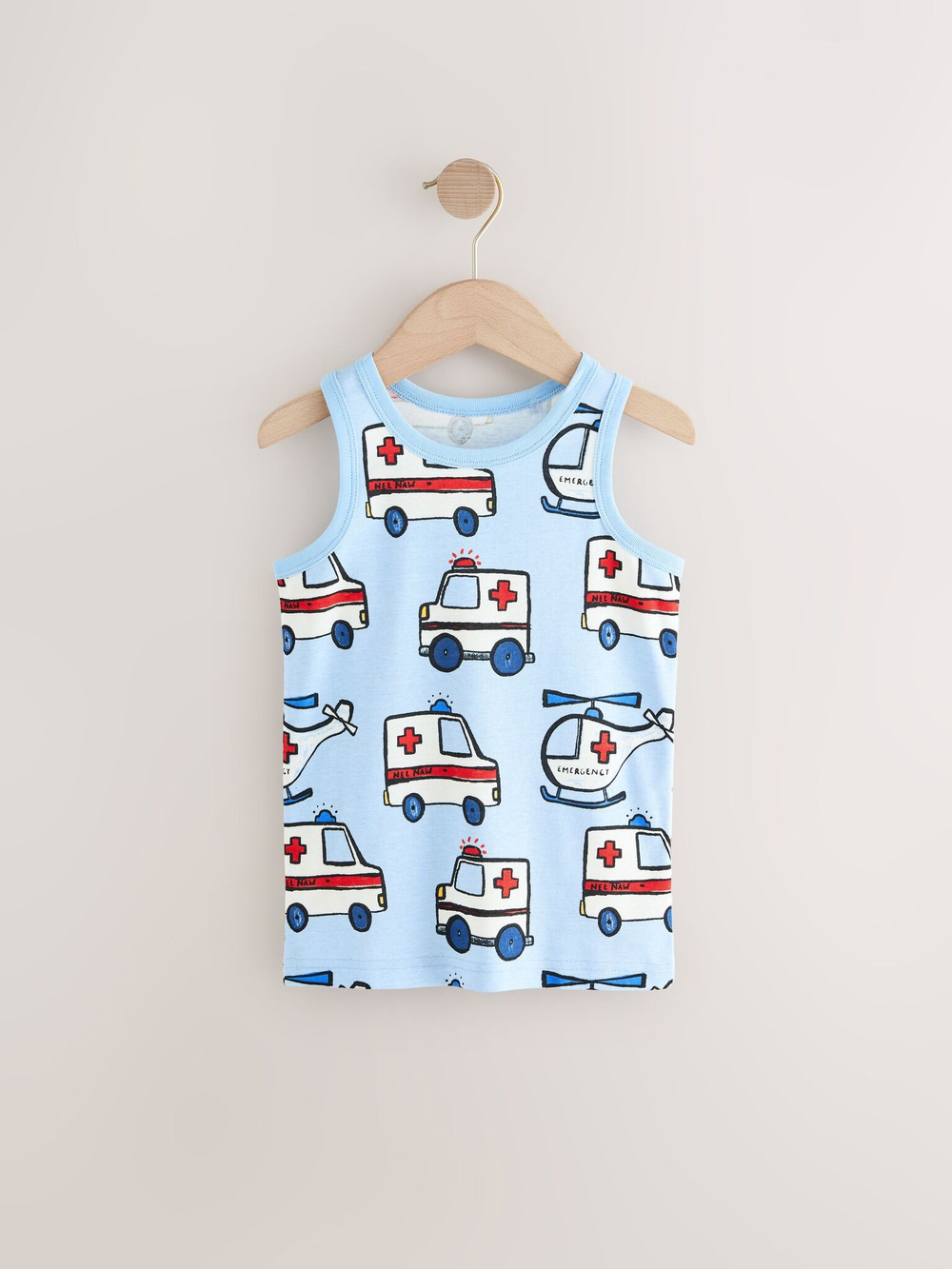 Майка для мальчика Next AA1-095, 3 шт., Голубой, Молочный, Синий