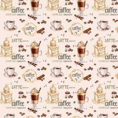 Вафельное полотно "Кофе" | ш.50 см | 170 г/м² | хлопок-100%