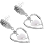 Серьги «ЭЛЛОДИ», сердечки, цвет золото и серебро, 3,5*3,5см