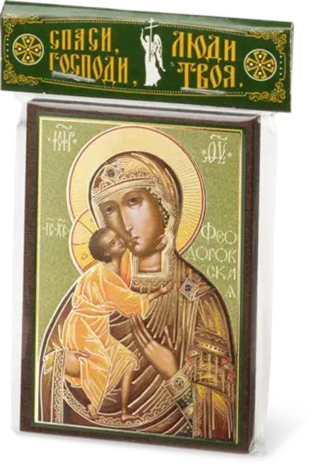 Икона БМ "Феодоровская" 6х9 на МДФ-6