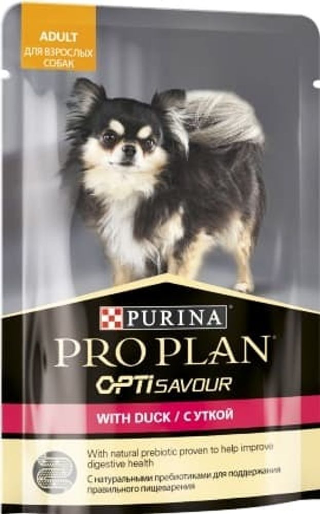 PRO PLAN Dog пауч для взрослых собак с уткой 100г