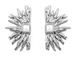 Серьги-гвоздики "Лучи" 39мм, сталь