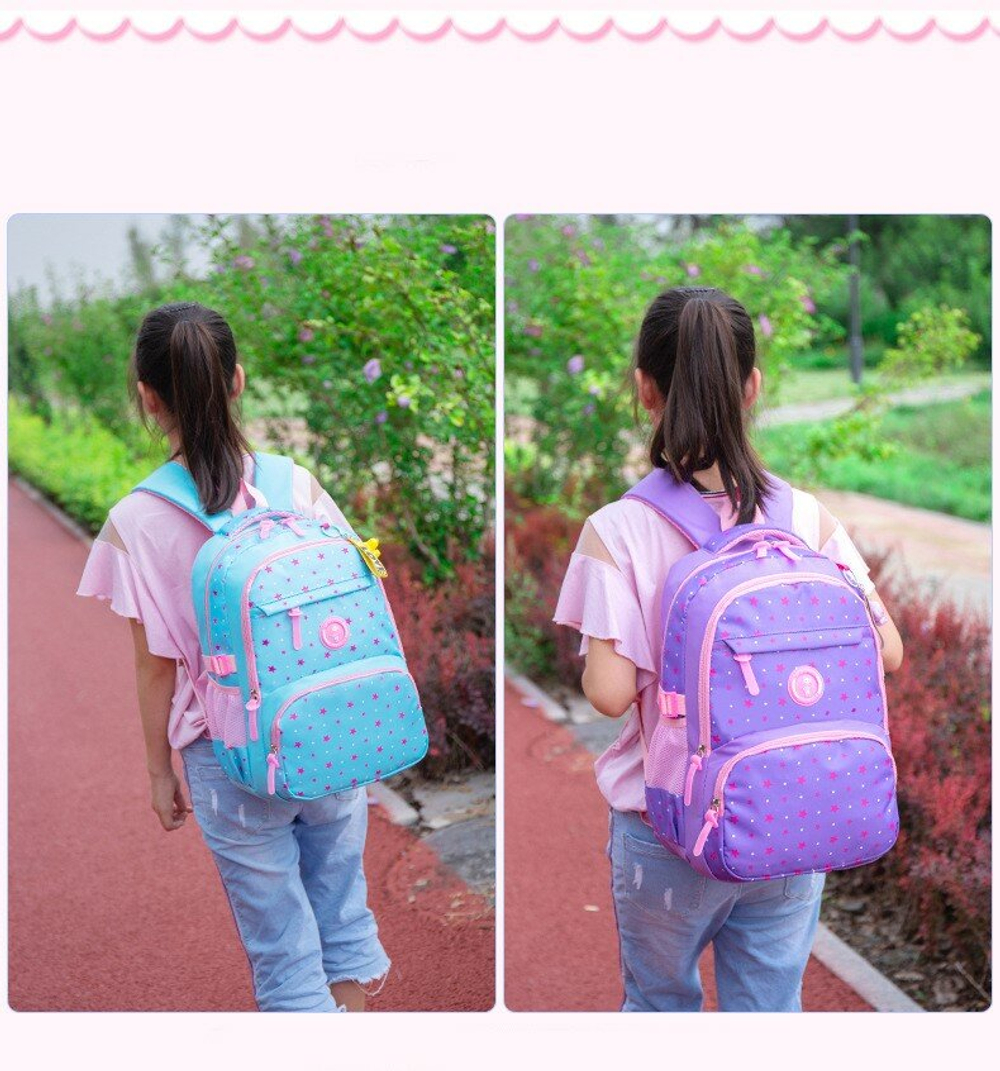 Школьный рюкзак для девочки 3 предмета (рюкзак, сумка, пенал), Сиреневый