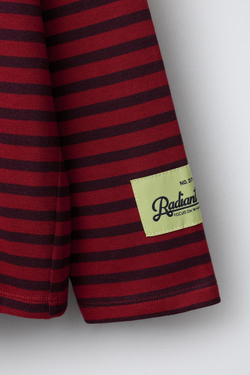 ZARA ЛОНГСЛИВ В ПОЛОСКУ С НАДПИСЬЮ, ТЕМНО-РОЗОВЫЙ