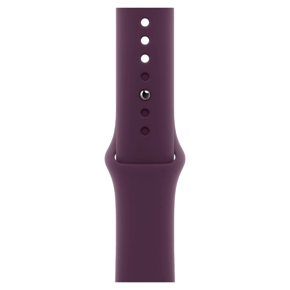Умные часы Apple Watch Series 10 GPS, 46mm, Silver Aluminium Case with Sport Band S/M, Plum (Серебристый)