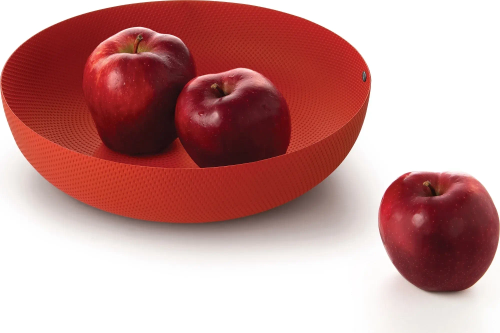 Alessi Текстурная чаша 21x4,7 см красная