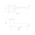 Ручка раздельная K.EST.Q52.SHARM BL-24 черный