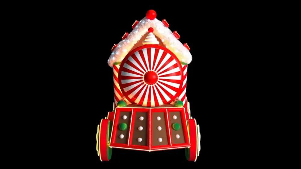 Паровоз пряничный со светодиодной подсветкой