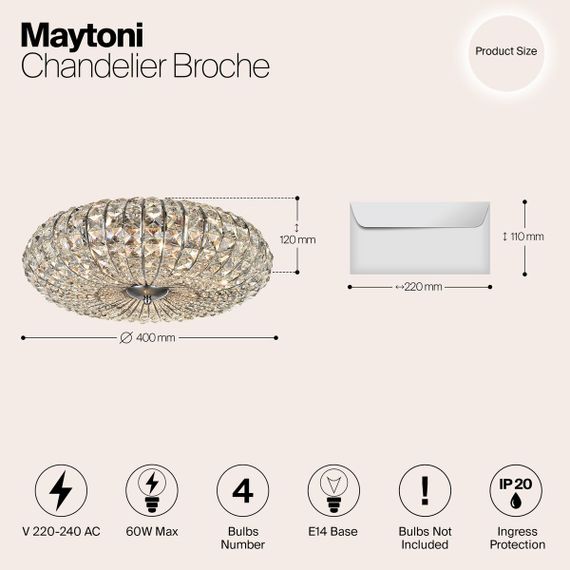 Потолочная люстра Maytoni Broche DIA902-04-N