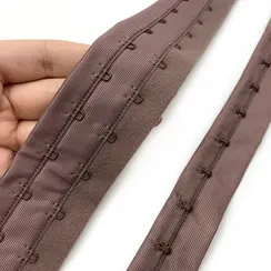 Крючки на ленте двухрядные кофе (цв. 738), Arta-F