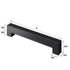Конвектор напольный Royal Thermo STEP-130/130/1300-2-N-BL-LG-BL