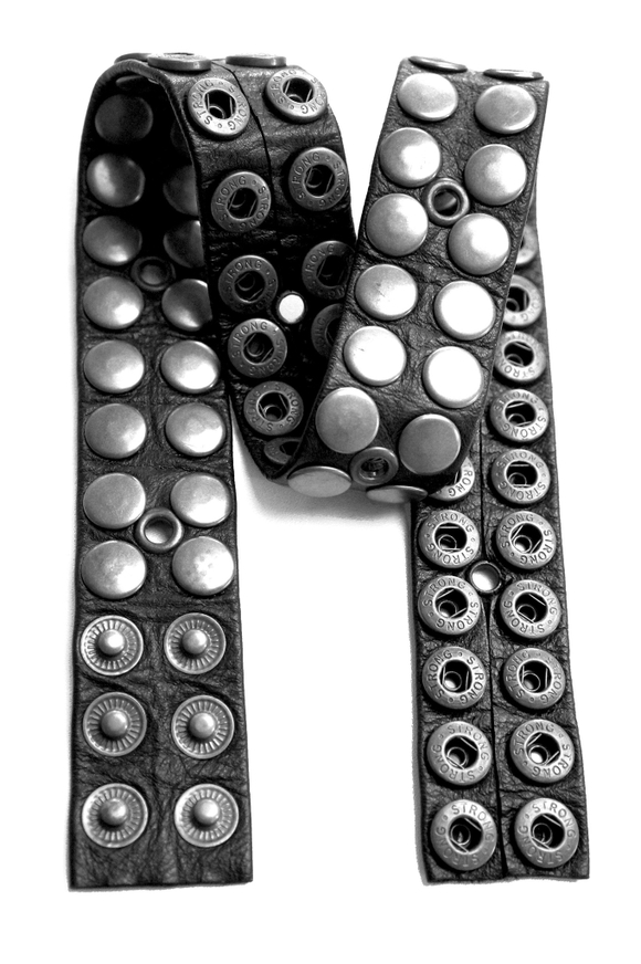 Кожаный пояс клепаный