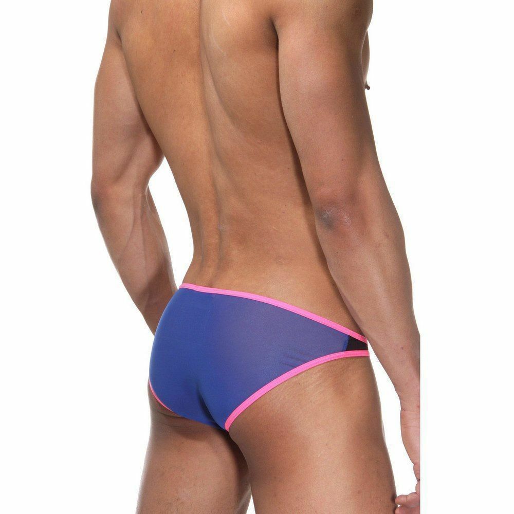 Мужские трусы слипы черно-синие Cosmos Colors RS10BPS