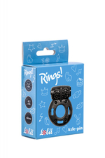 Эрекционное кольцо с вибрацией Rings Axle-pin black (Цвет: черный)