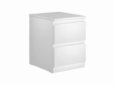 Тумба МАЛЬТА прикроватная 2 ящика 40х54 (белый)