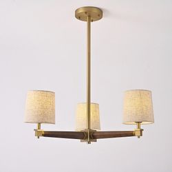 Люстра на штанге Imperiumloft Jorgenson Beige/Dark wood STAVRA01