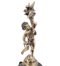 Народные промыслы AM-4041 Фигурка «Амурчик Вдохновение» (латунь, янтарь)