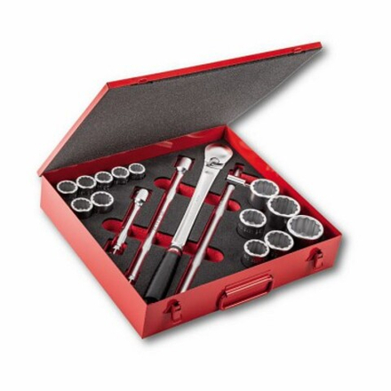 612 3/4 PB Набор дюймовых головок и принадлежностей 3/4" в кейсе (17 предметов), USAG (Италия)