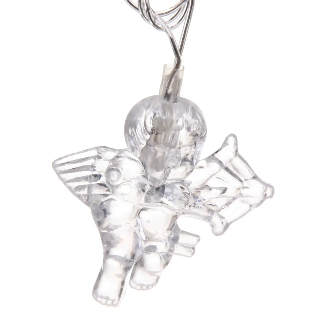 Гирлянда для дома 4,0 м 20 ламп LED с насадками АНГЕЛ, прозрач.пров., авторежим.,IP-20 RG/RB (возможность соединения)