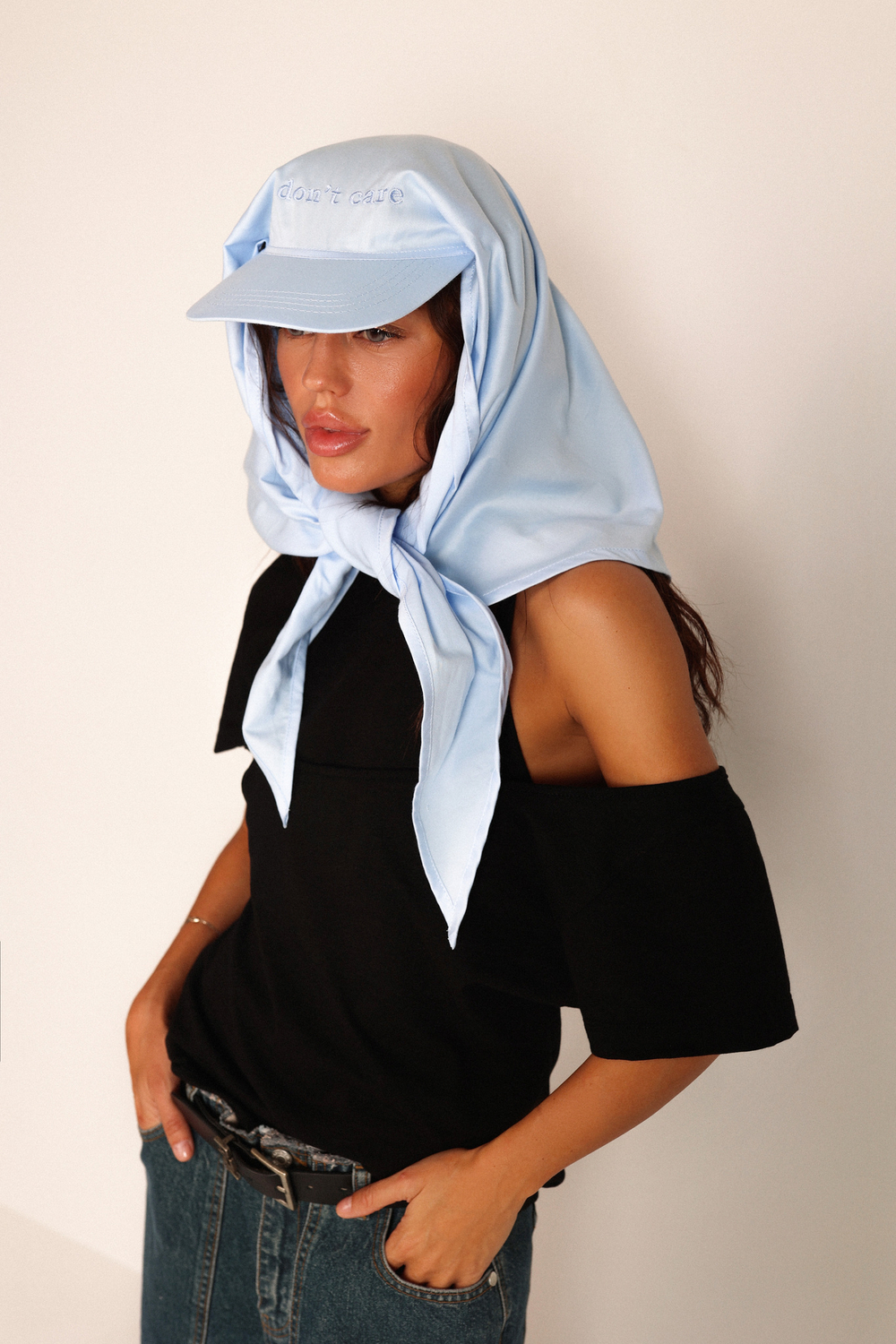 Бейсболка-косынка с вышивкой