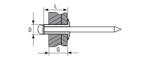KRAFTOOL Steel, 4.8 x 25 мм, 250 шт, стальные заклепки (311703-48-25)