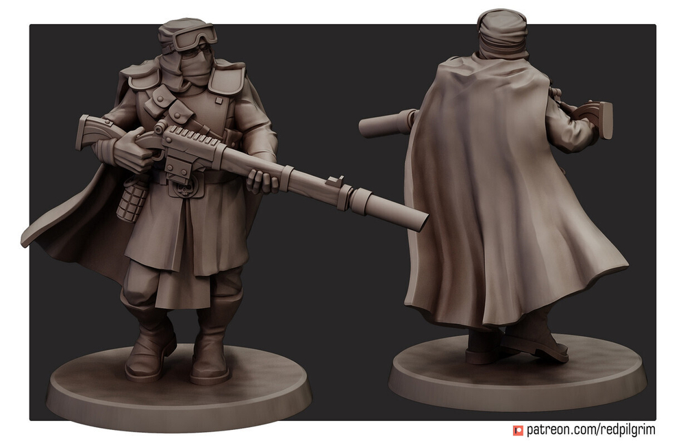 Astra Militarum Tallarn Desert Raiders Талларнский Гвардеец с длинной лазвинтовкой миниатюра для AOS,Waha, Настольная игра, НРИ, Варгейм, РПГ