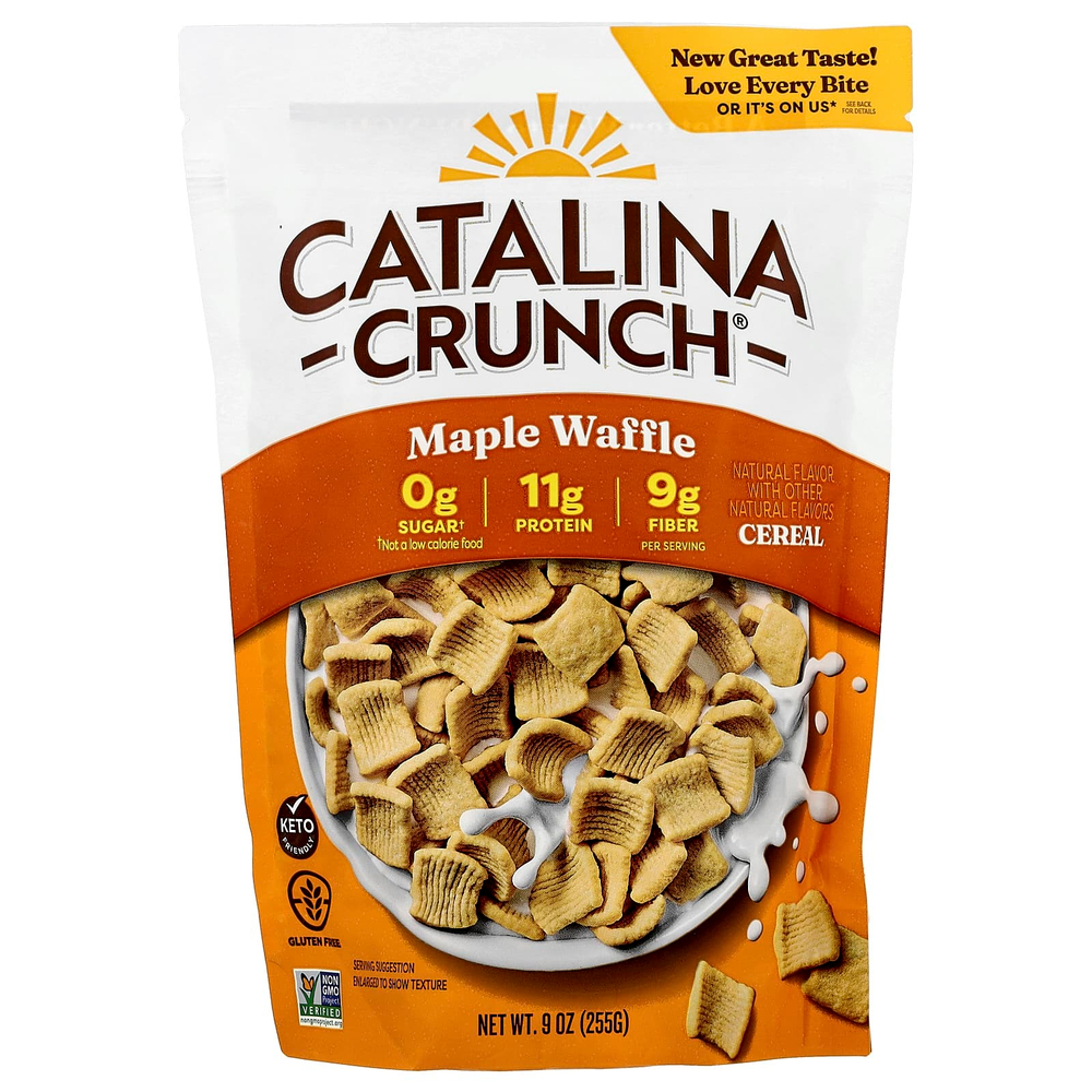 Catalina Crunch, Keto Friendly Cereal, кленовые вафли, 255 г (9 унций)