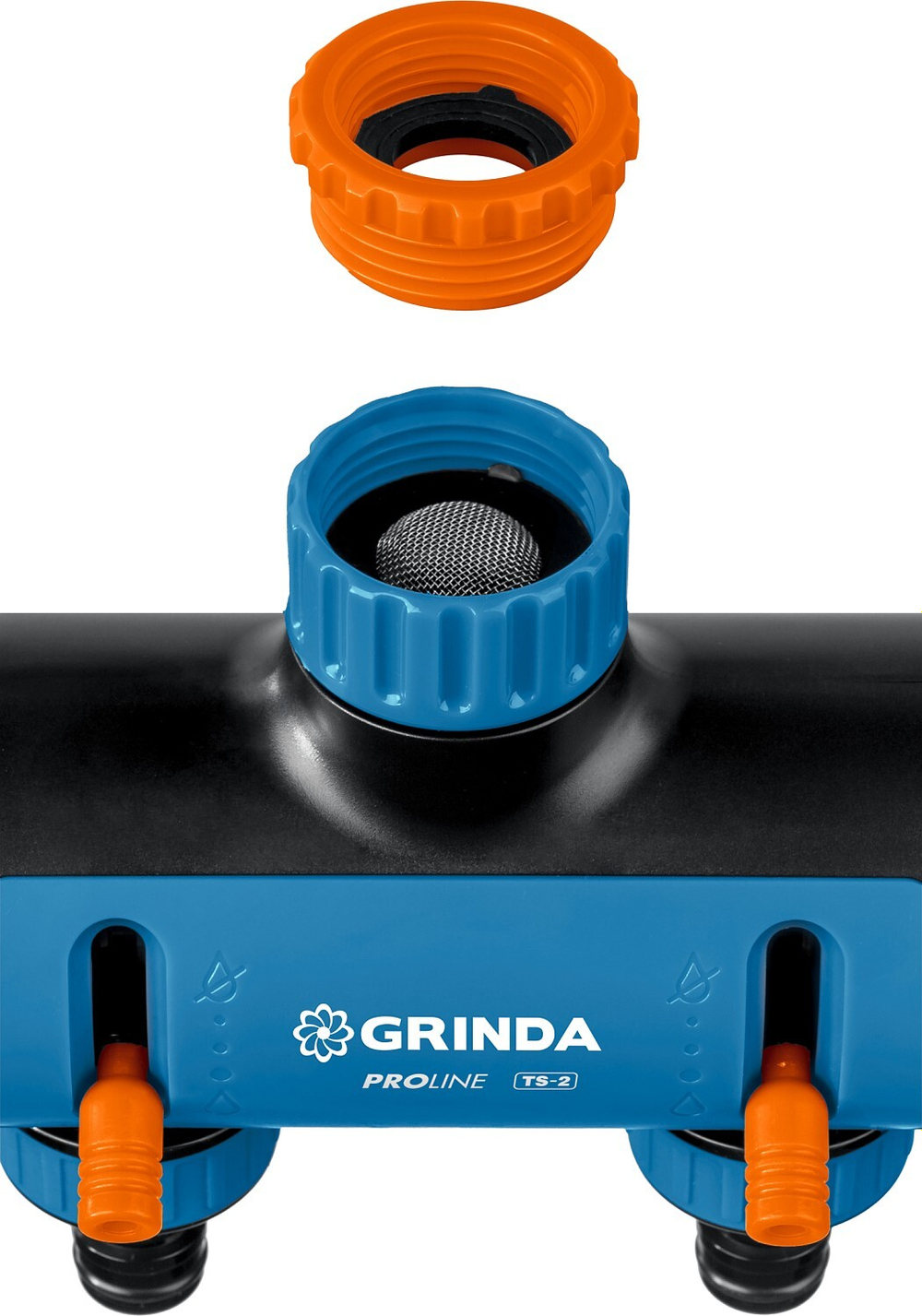 GRINDA PROLine TS-2, 3/4″-1″, распределитель двухканальный, поливочный, с внутренней резьбой