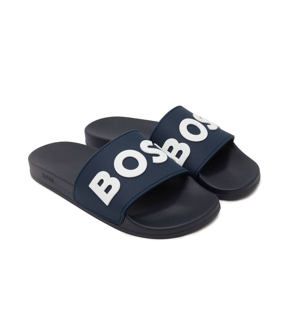 Шлепанцы Kirk Slid rblg N BOSS BLACK - темно-синий(50498241)