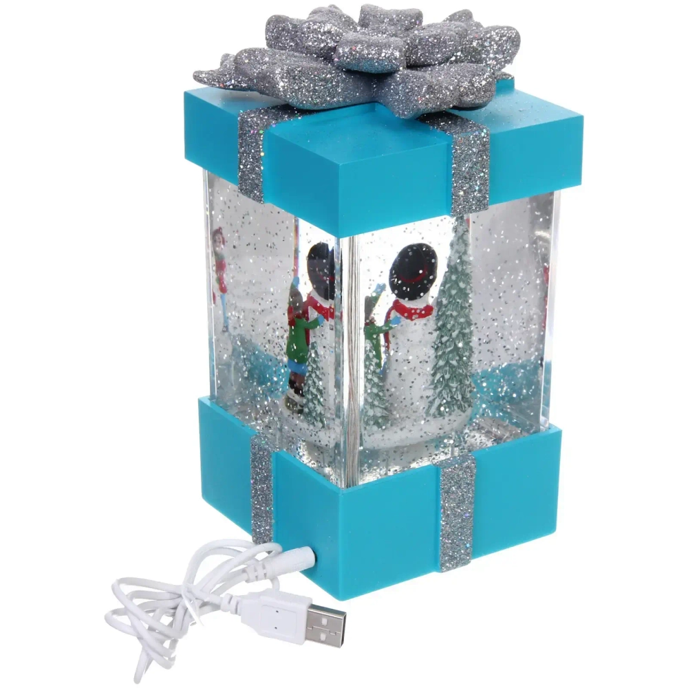 Сувенир с подсветкой «Волшебство» 10*10*18 см, голубой (питание от USB и батареек)