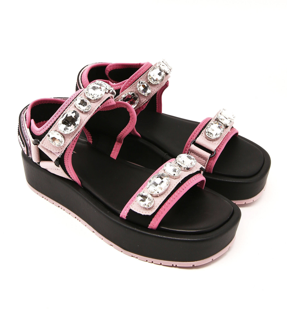 босоножки crop топ Guess - черный(FL6RCH ELE03)