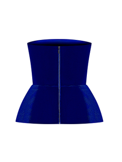 Топ корсетный из бархата с баской