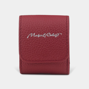 Чехол-держатель кожаный для наушников Petit Easy вишневого цвета