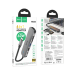 HB28 Type-C multi-function converter(HDTV+USB3.0+USB2.0+SD+TF+PD)
