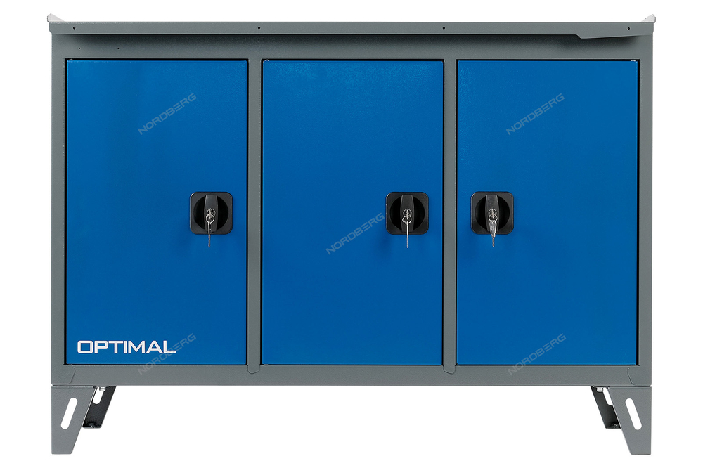 NORDBERG (NW303) Верстак слесарный 3-х тумбовый, 3 створки