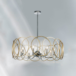 713083 Люстра REGOLO 8х40W E14 ХРОМ/ЗОЛОТО